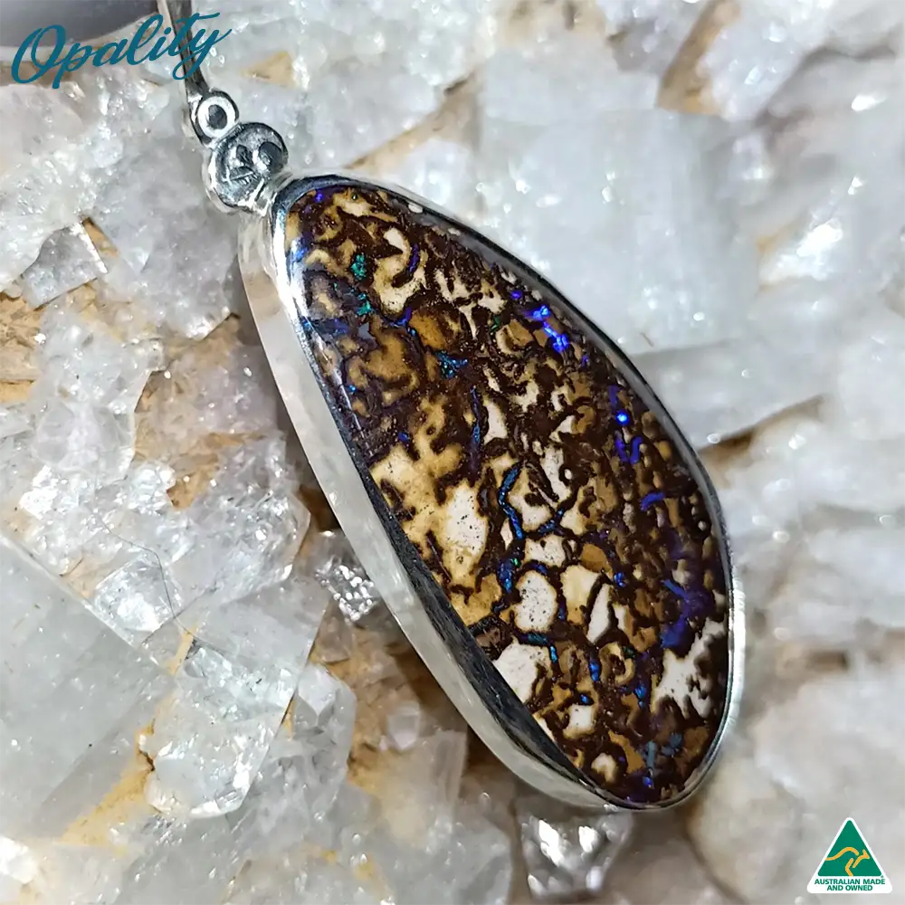 Boulder Opal & Sterling Silver 925 Pendant 15.2ct - Image 4