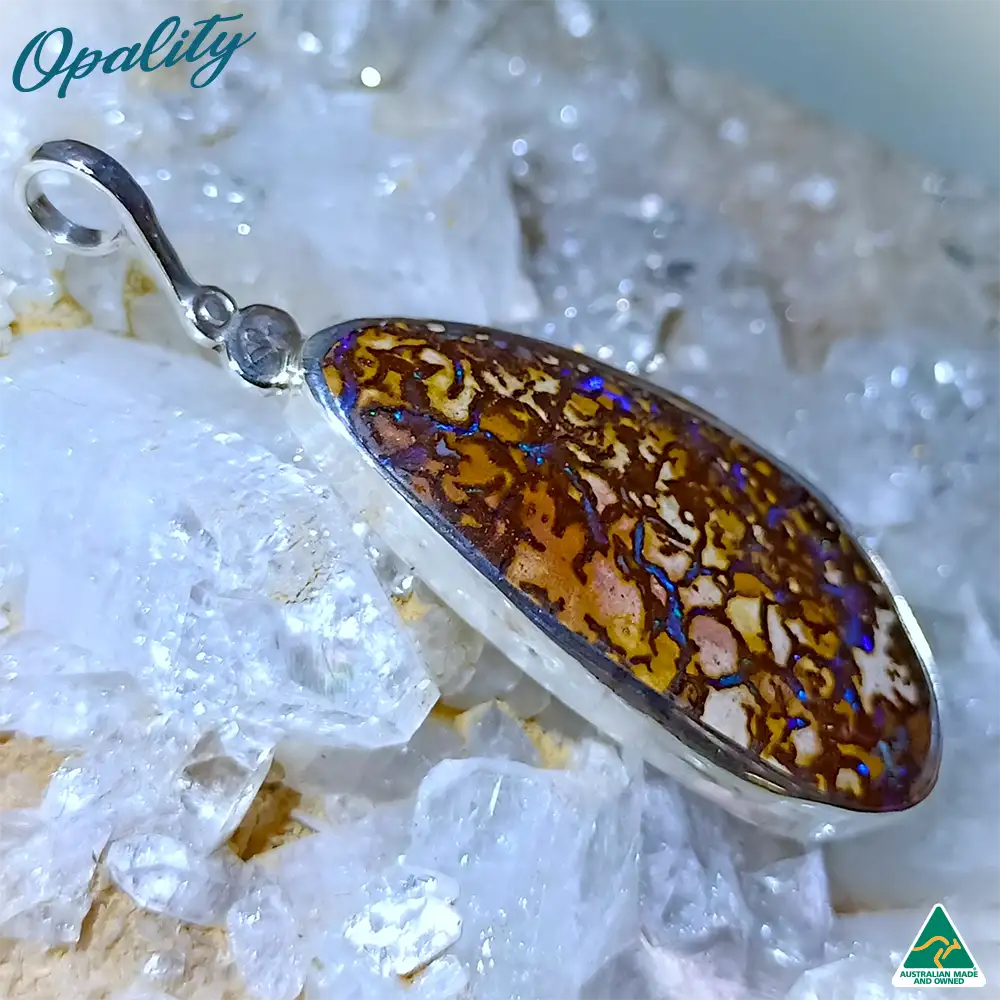 Boulder Opal & Sterling Silver 925 Pendant 15.2ct - Image 3