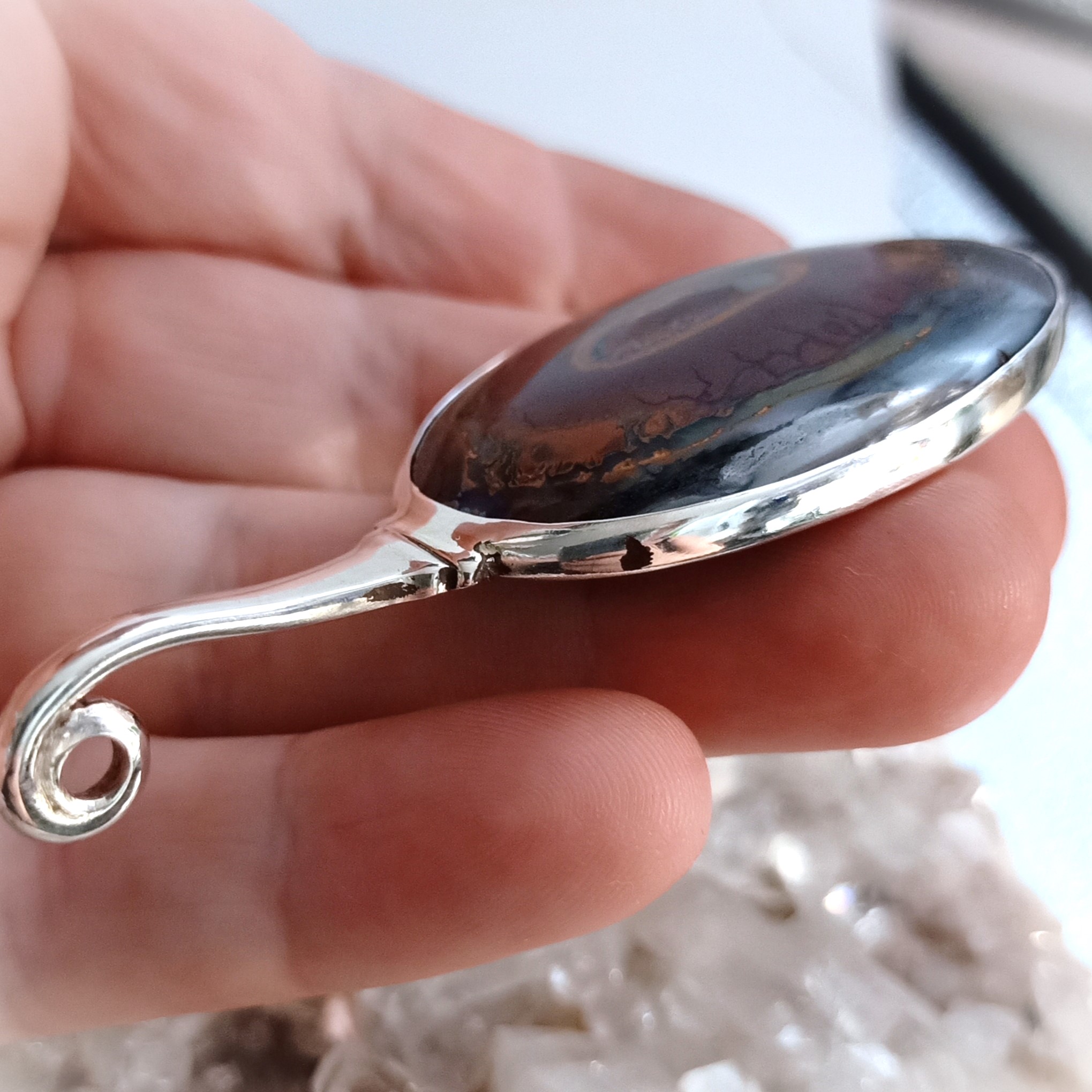 Boulder Opal & 925 Sterling Silver Pendant Yowah Nut Centre 81ct - Image 4