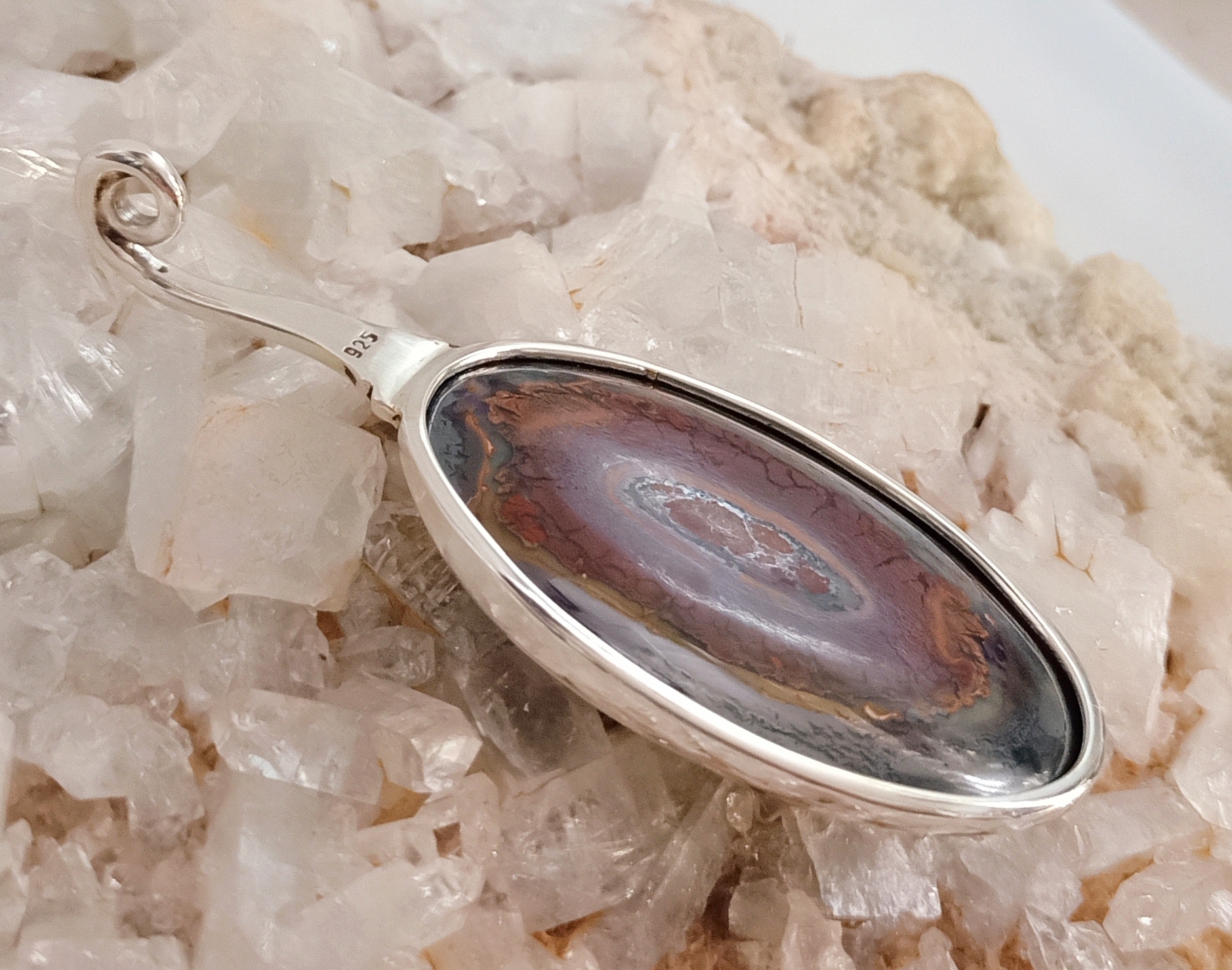 Boulder Opal & 925 Sterling Silver Pendant Yowah Nut Centre 81ct - Image 6