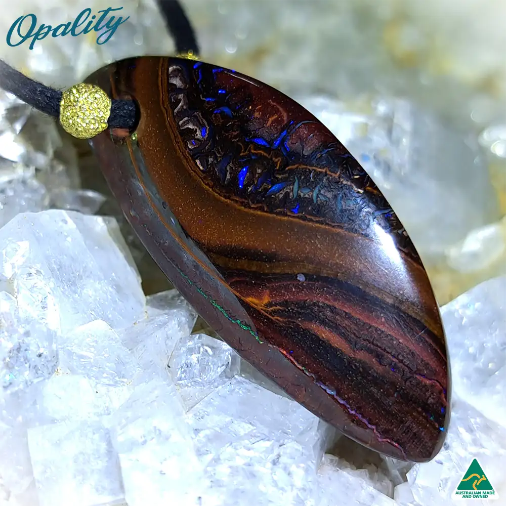 Australian Yowah Nut Opal & 925 Drilled Pendant 58ct - Image 2