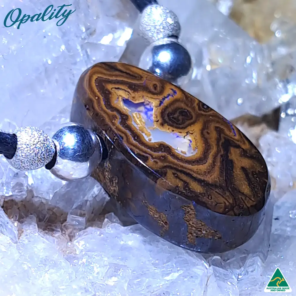 Boulder Opal & 925 Double-sided Drilled Pendant 15.5ct - Image 2