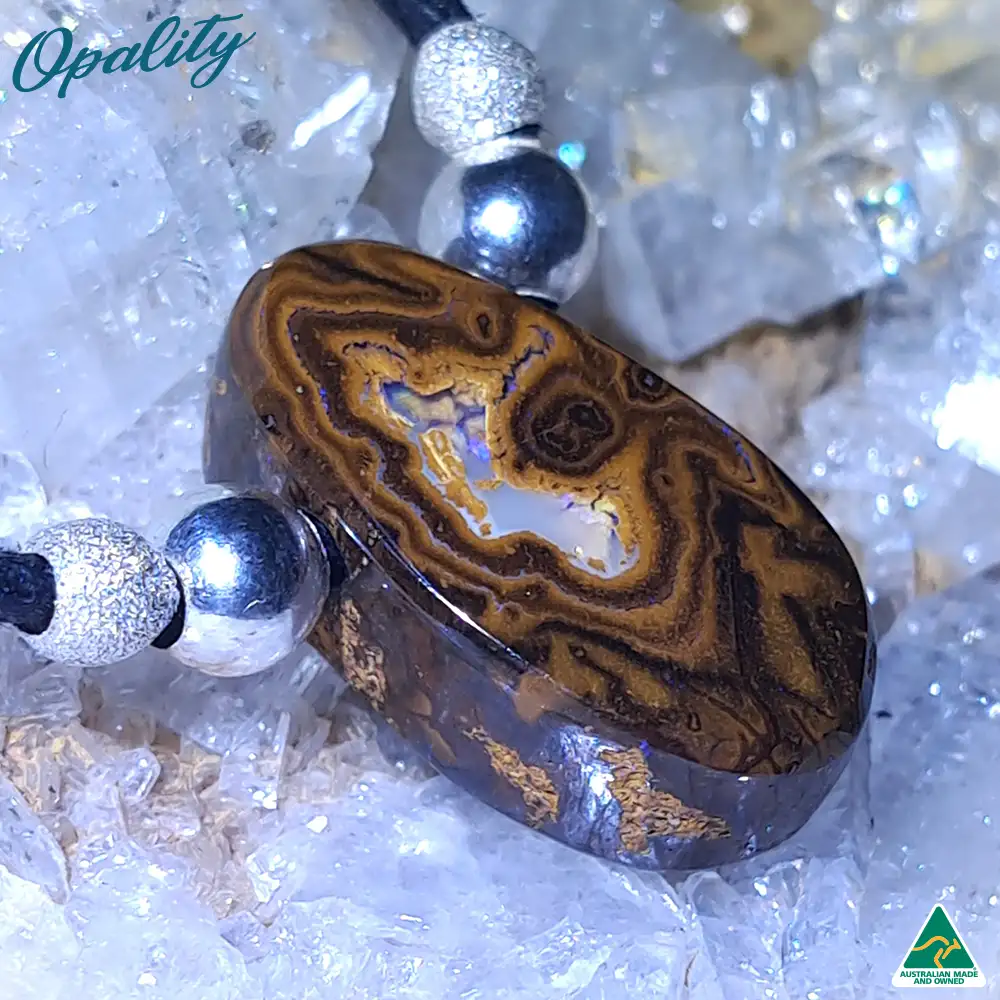 Boulder Opal & 925 Double-sided Drilled Pendant 15.5ct - Image 3