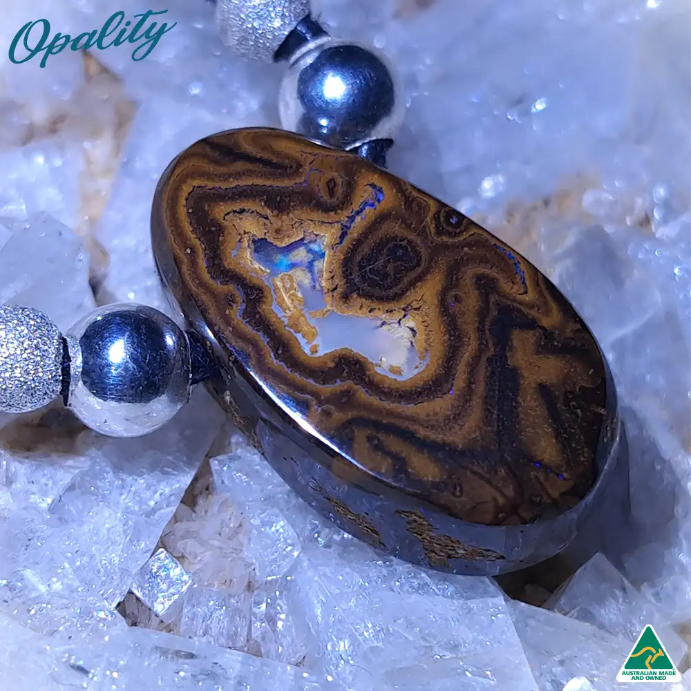 Boulder Opal & 925 Double-sided Drilled Pendant 15.5ct