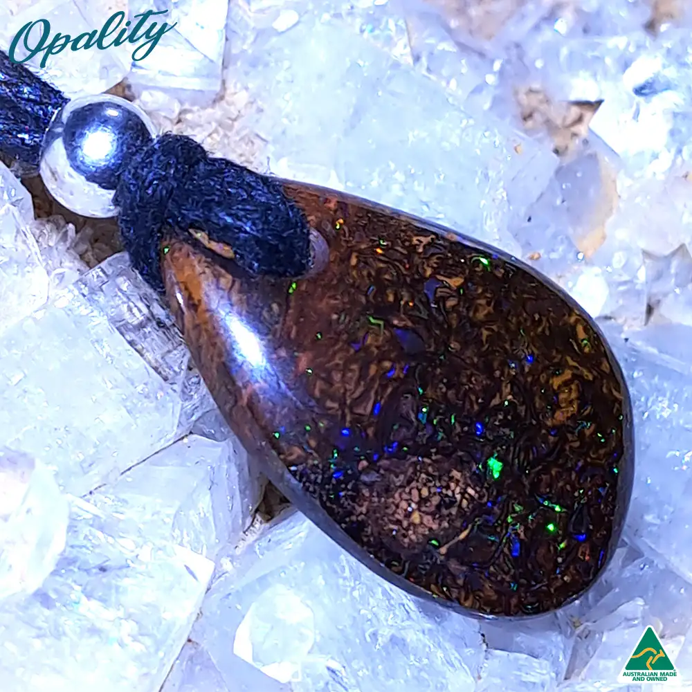 Australian Boulder Opal & 925 Drilled Pendant 13.5ct - Image 3