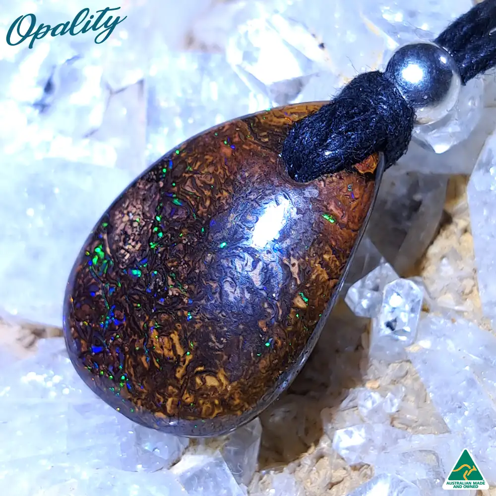 Australian Boulder Opal & 925 Drilled Pendant 13.5ct - Image 2