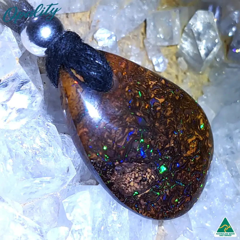 Australian Boulder Opal & 925 Drilled Pendant 13.5ct - Image 4