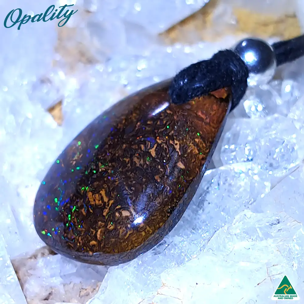 Australian Boulder Opal & 925 Drilled Pendant 13.5ct - Image 5