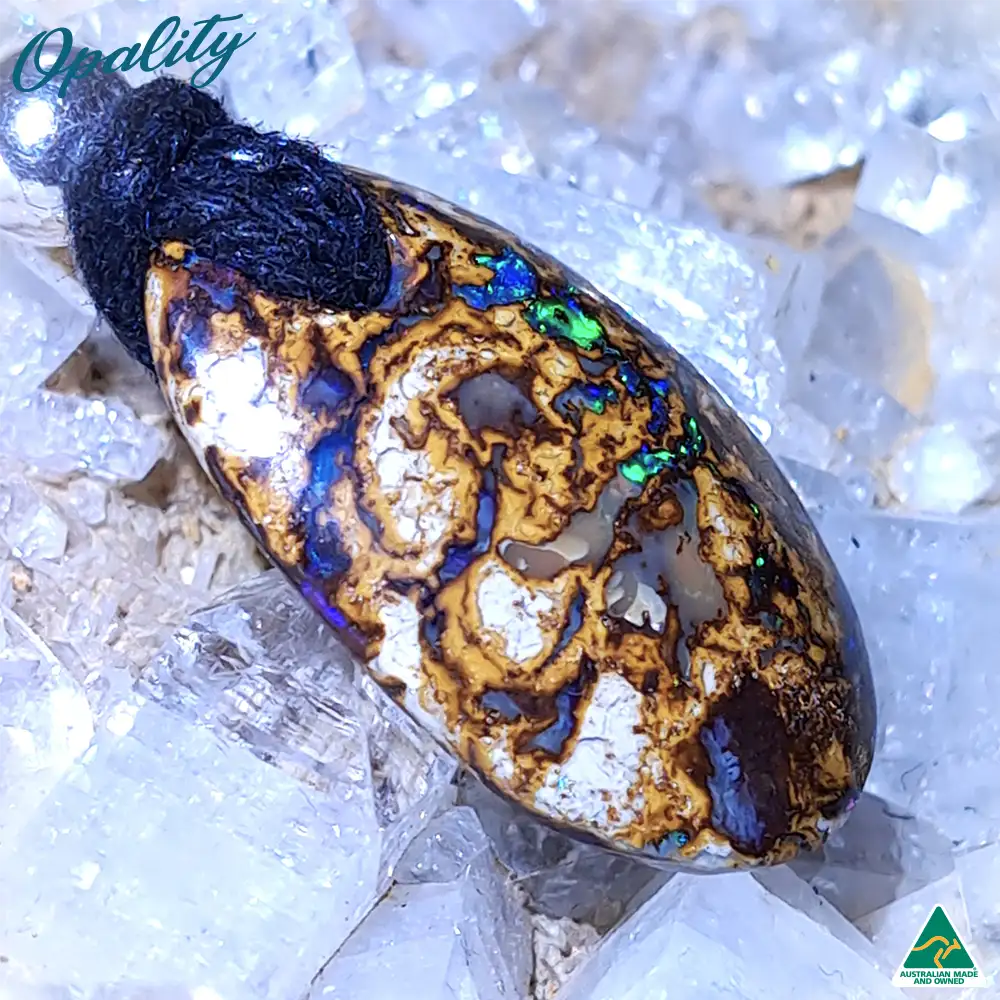 Wood Replacement Opal & 925 Double-Sided Drilled Pendant 9.5ct