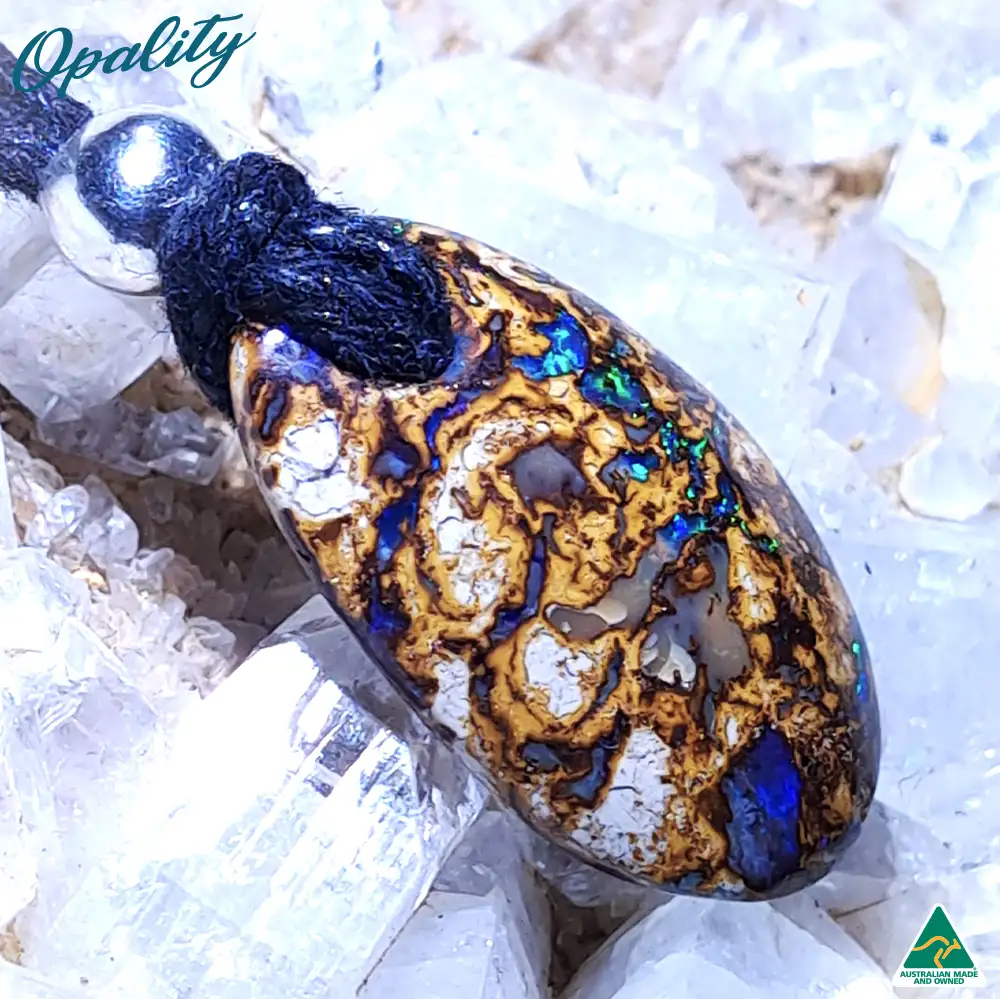 Wood Replacement Opal & 925 Double-Sided Drilled Pendant 9.5ct - Image 2