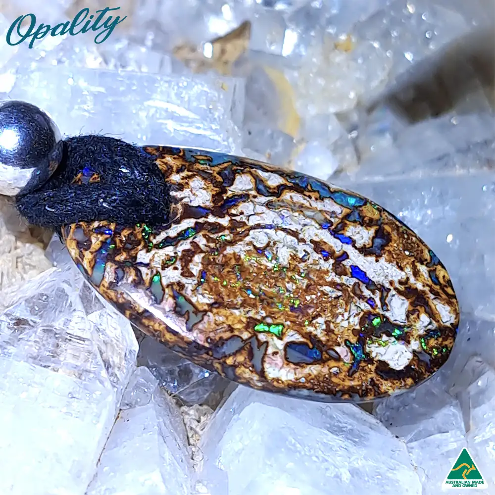Wood Replacement Opal & 925 Double-Sided Drilled Pendant 9.5ct - Image 6