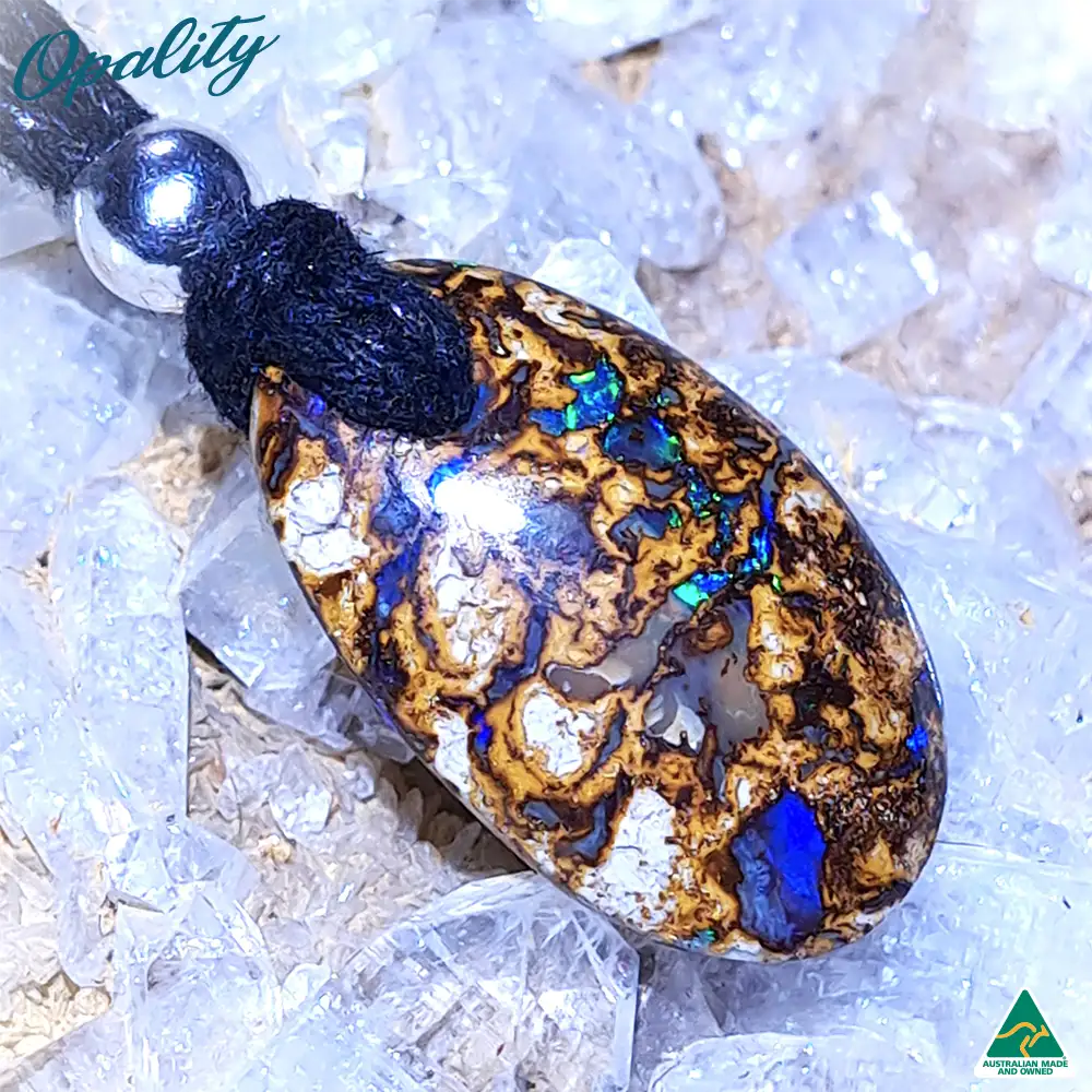 Wood Replacement Opal & 925 Double-Sided Drilled Pendant 9.5ct - Image 4