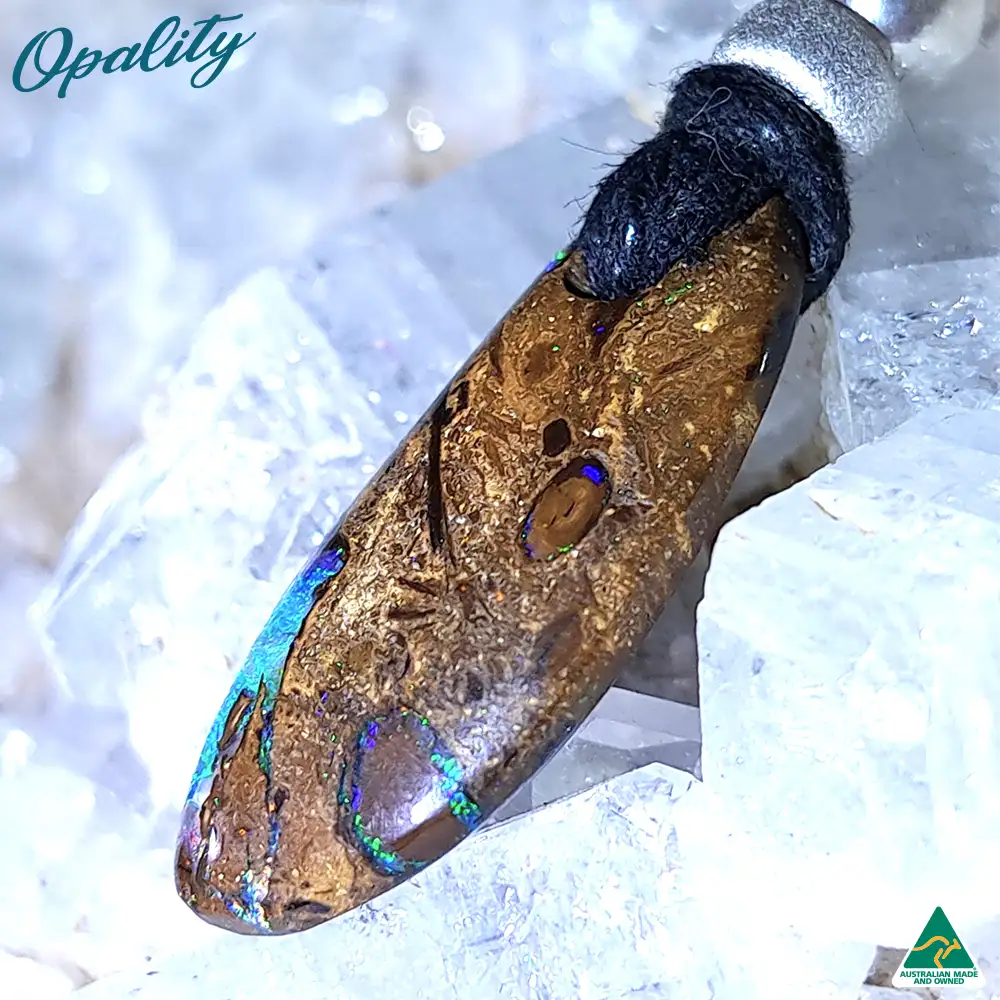 Wood Replacement Opal & 925 Drilled Pendant 7ct - Image 5