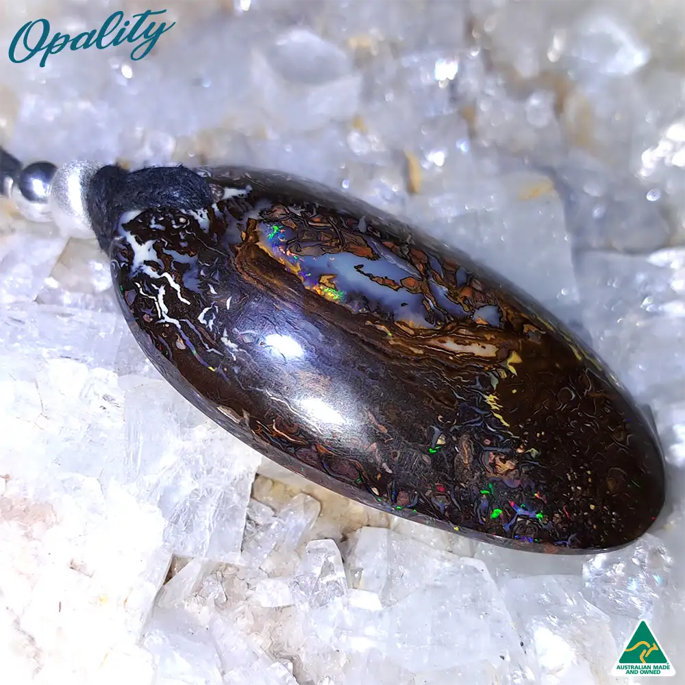 Australian Yowah Nut Opal & 925 Drilled Pendant 93ct - Image 6