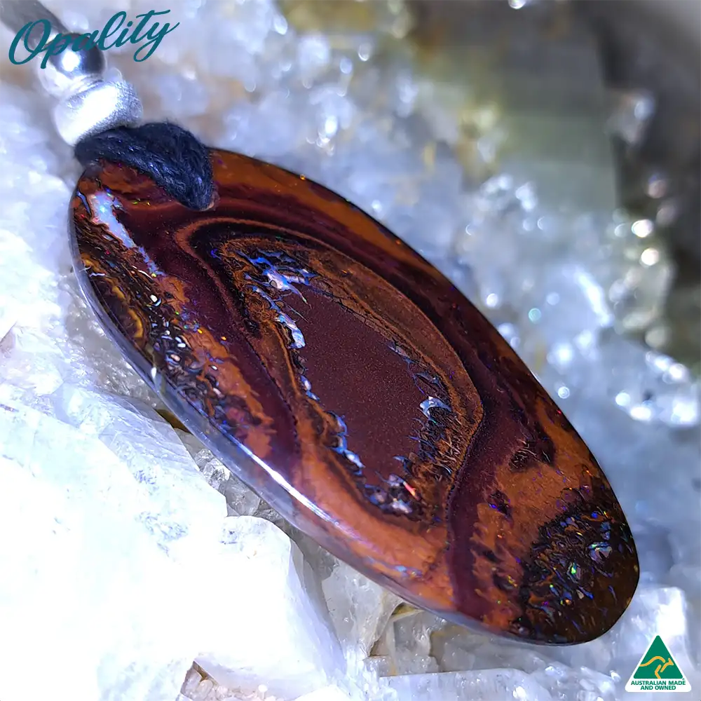 Australian Yowah Nut Opal & 925 Drilled Pendant 93ct - Image 8