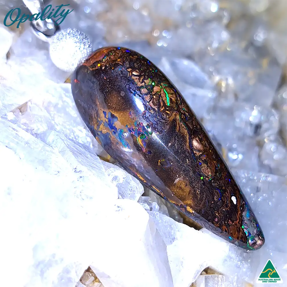 Australian Yowah Nut Opal & 925 Drilled Pendant 38ct