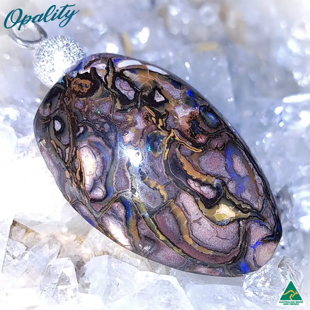Large Australian Yowah Nut Opal & 925 Drilled Pendant 52ct