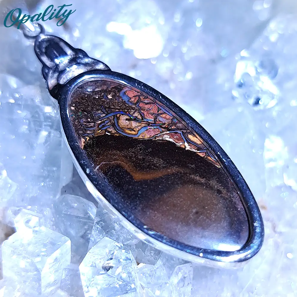 Boulder Opal & Sterling Silver 925 Pendant 15ct - Image 8