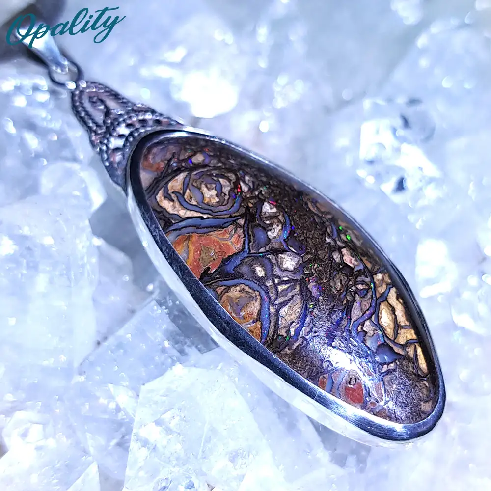 Boulder Opal & Sterling Silver 925 Pendant 15ct - Image 5