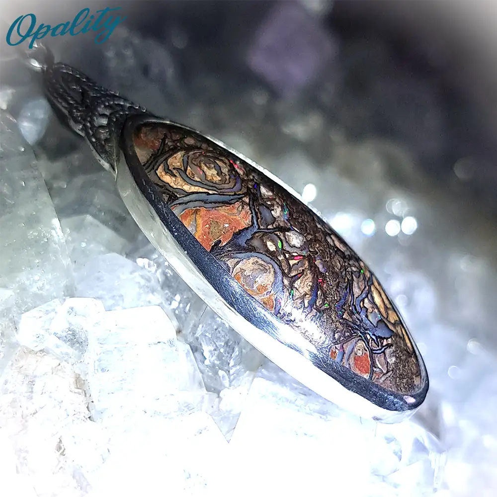 Boulder Opal & Sterling Silver 925 Pendant 15ct - Image 4
