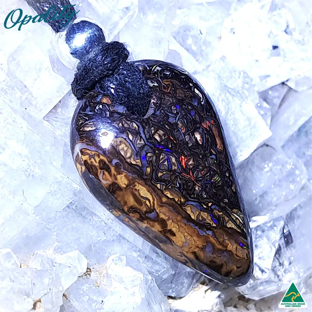 Australian Boulder Opal & 925 Drilled Pendant 15ct - Image 5
