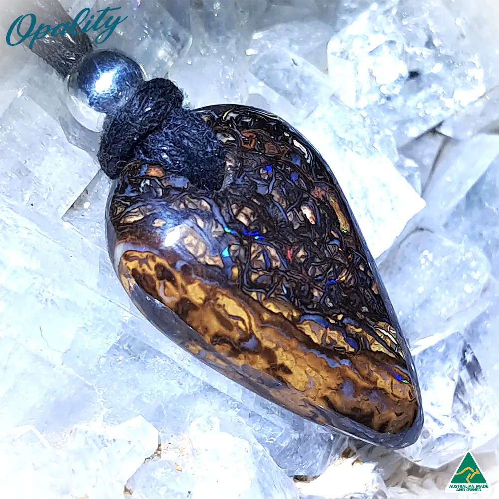 Australian Boulder Opal & 925 Drilled Pendant 15ct - Image 8