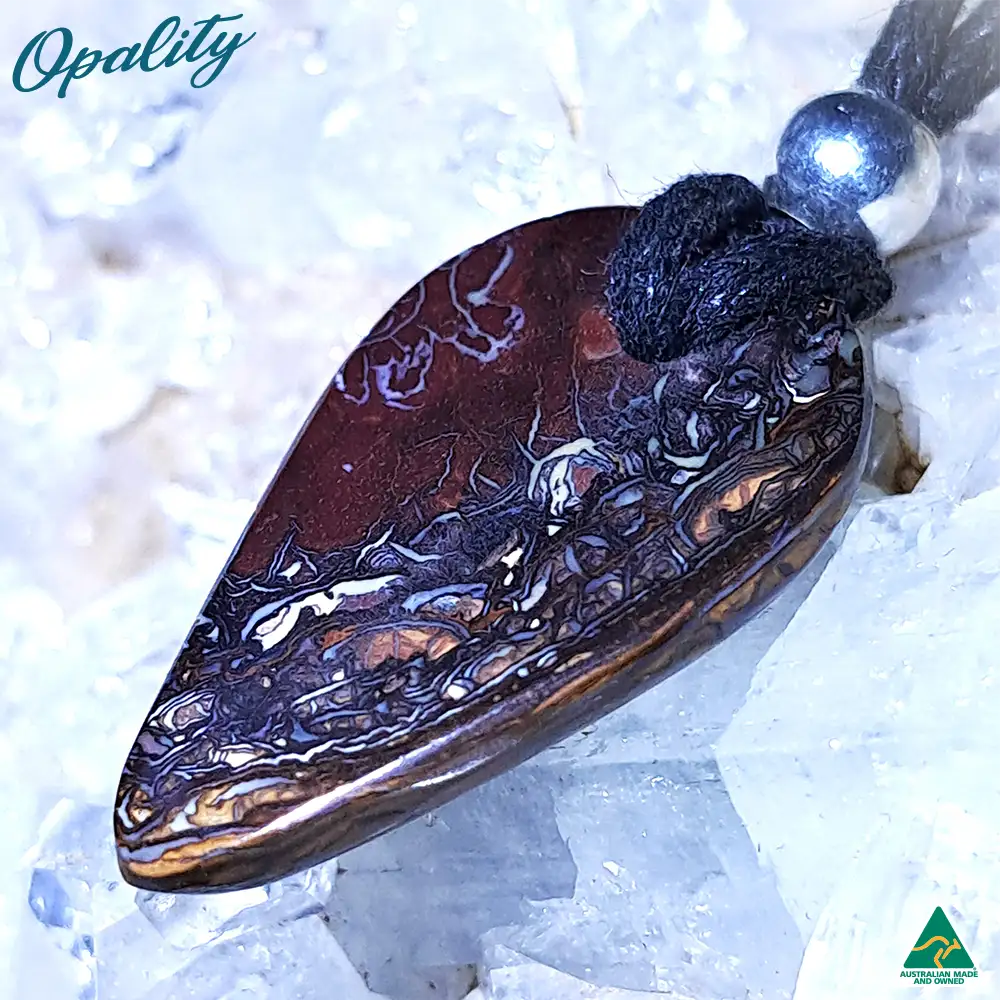 Australian Boulder Opal & 925 Drilled Pendant 15ct - Image 9