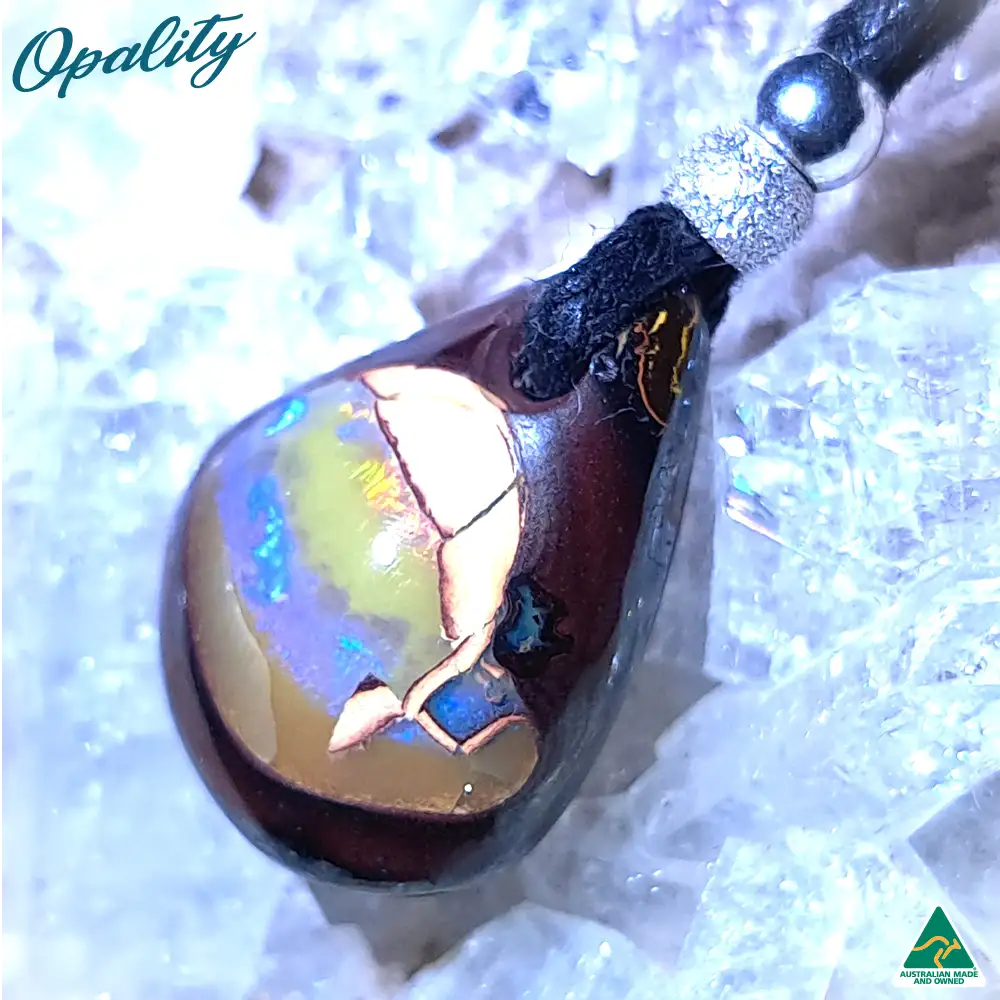 Australian Yowah Nut Boulder Opal & 925 Drilled Pendant 13ct - Image 3