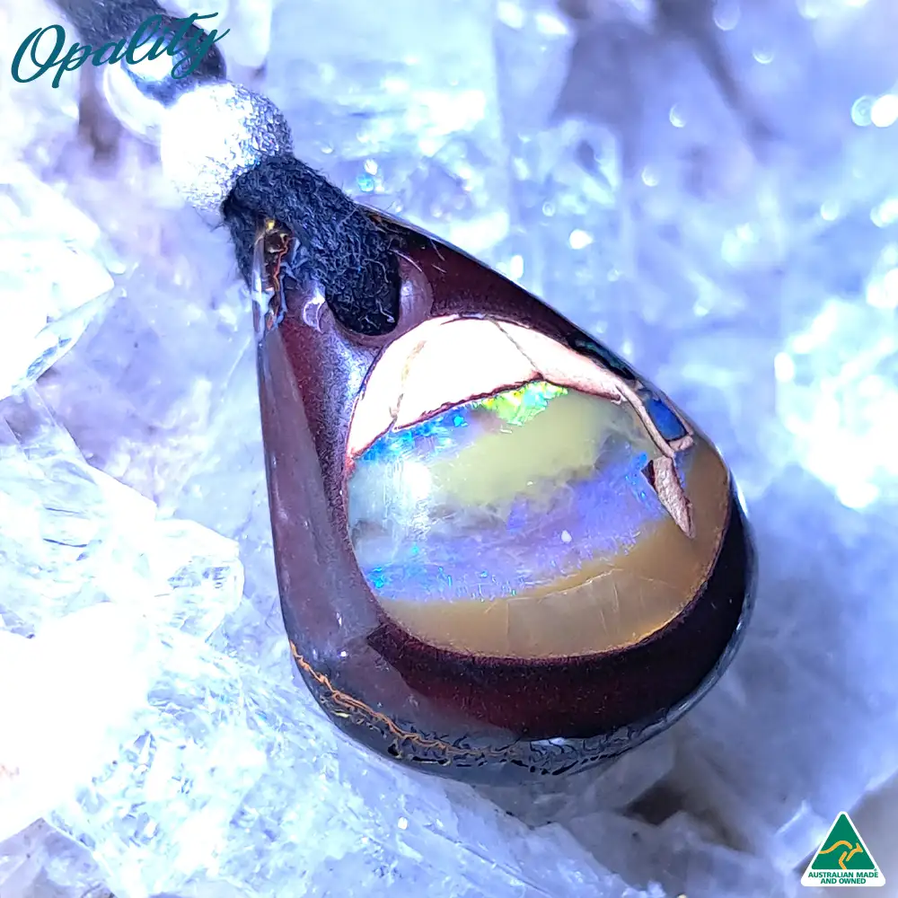 Australian Yowah Nut Boulder Opal & 925 Drilled Pendant 13ct - Image 6