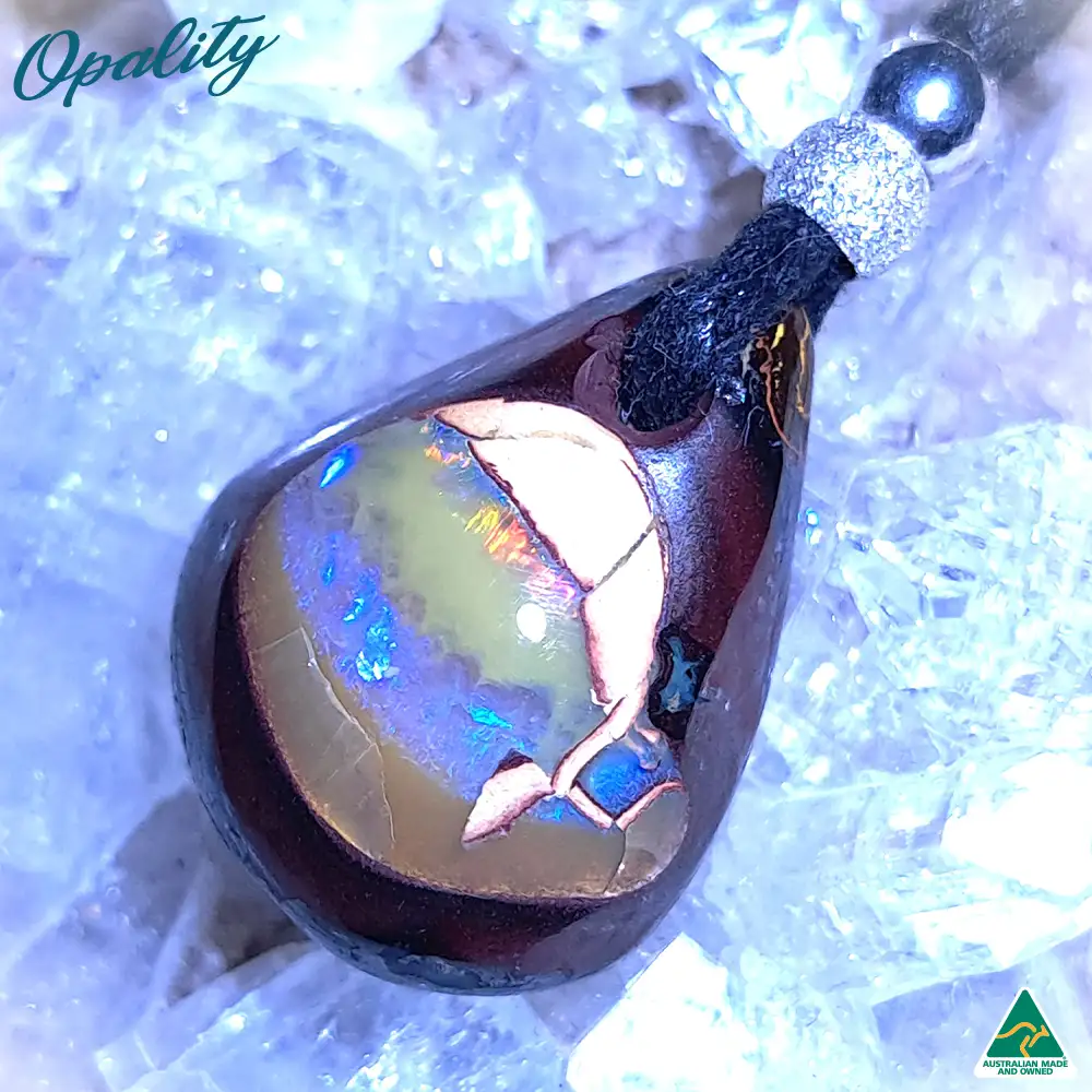 Australian Yowah Nut Boulder Opal & 925 Drilled Pendant 13ct - Image 5
