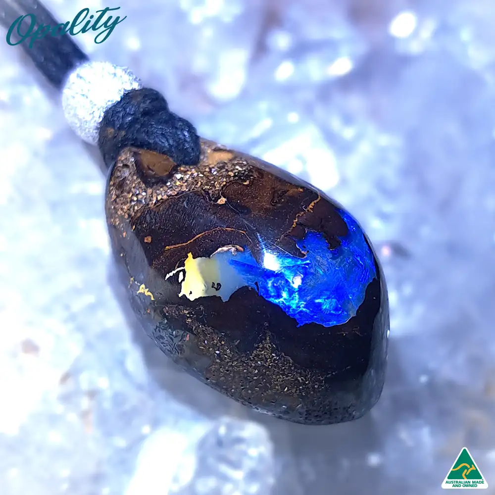 Yowah Nut Boulder Opal & 925 Double-Sided Drilled Pendant 36ct - Image 2