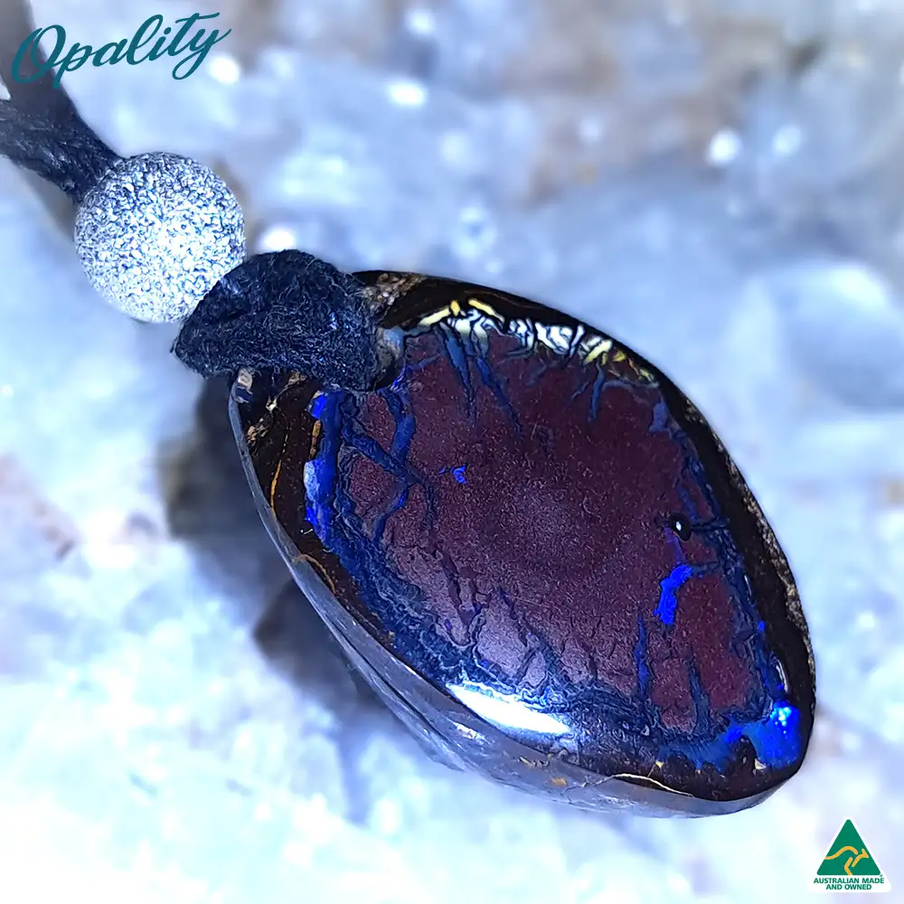 Yowah Nut Boulder Opal & 925 Double-Sided Drilled Pendant 36ct - Image 6