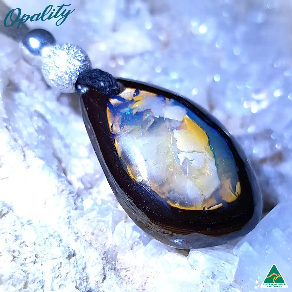 Australian Yowah Nut Boulder Opal & 925 Drilled Pendant 27.5ct - Image 3