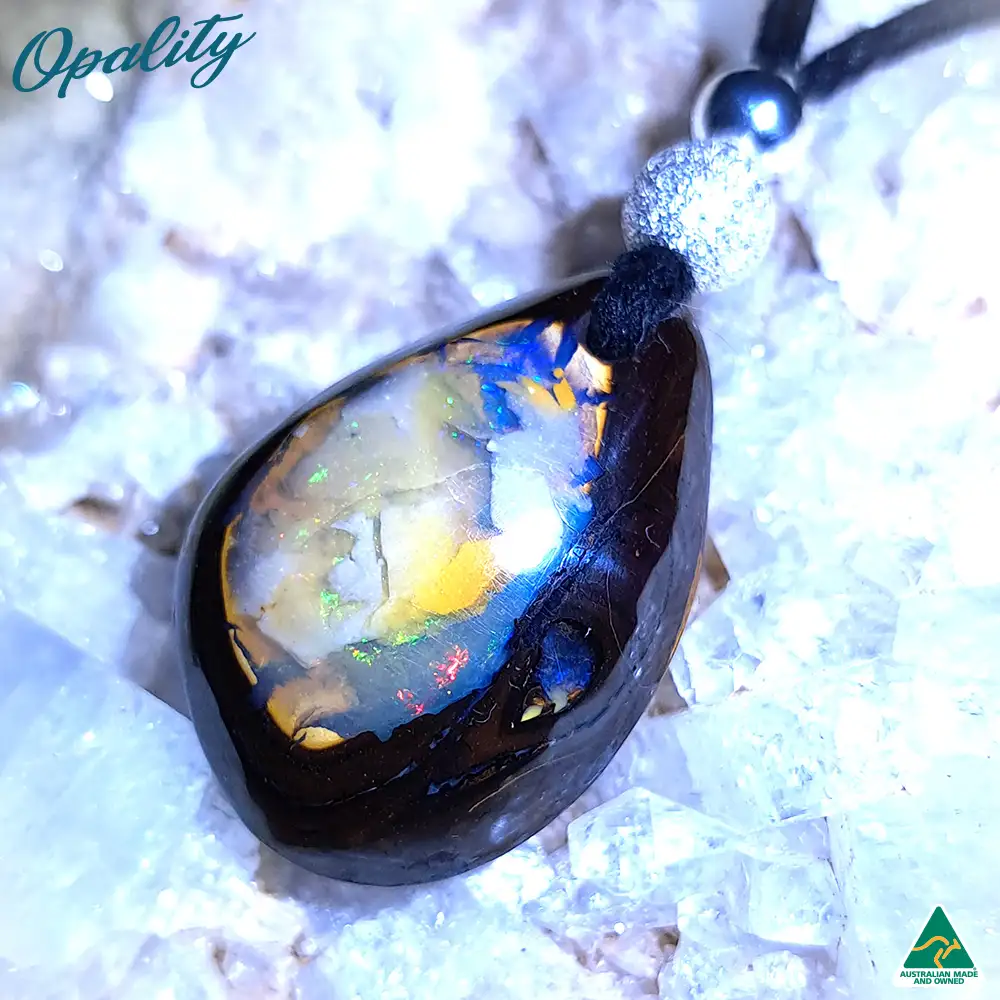 Australian Yowah Nut Boulder Opal & 925 Drilled Pendant 27.5ct