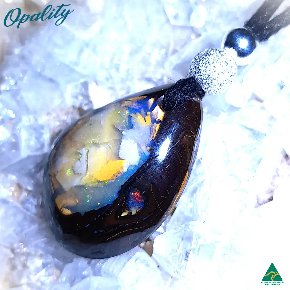 Australian Yowah Nut Boulder Opal & 925 Drilled Pendant 27.5ct - Image 2