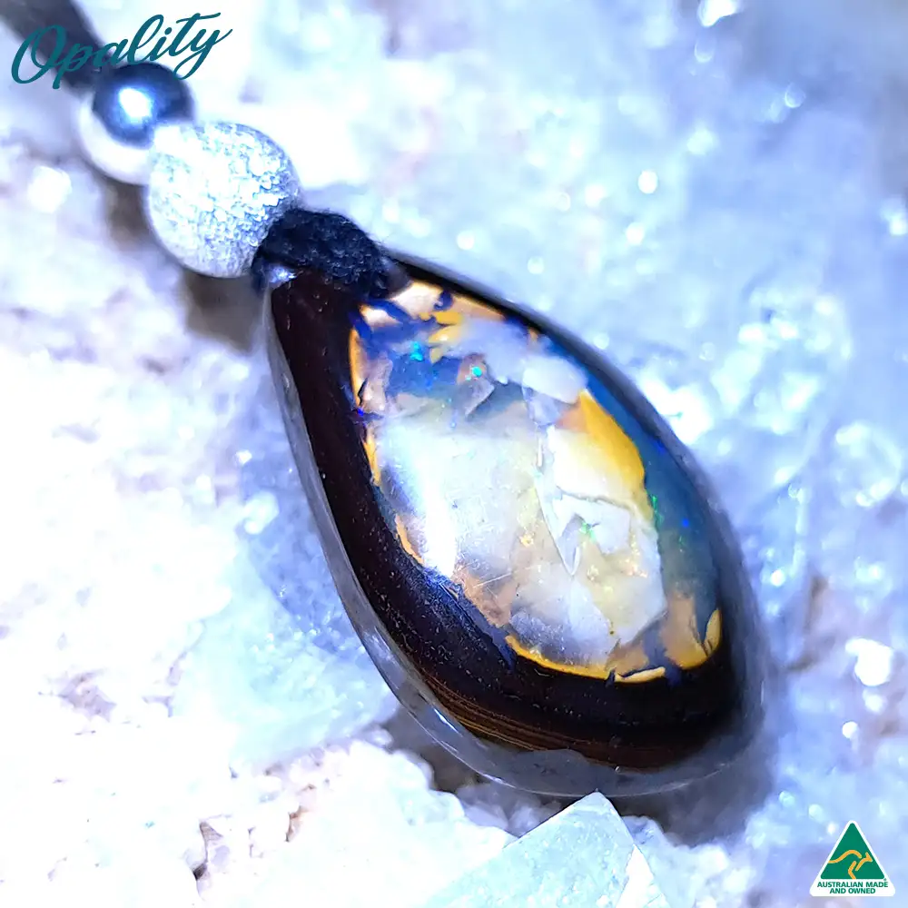 Australian Yowah Nut Boulder Opal & 925 Drilled Pendant 27.5ct - Image 9