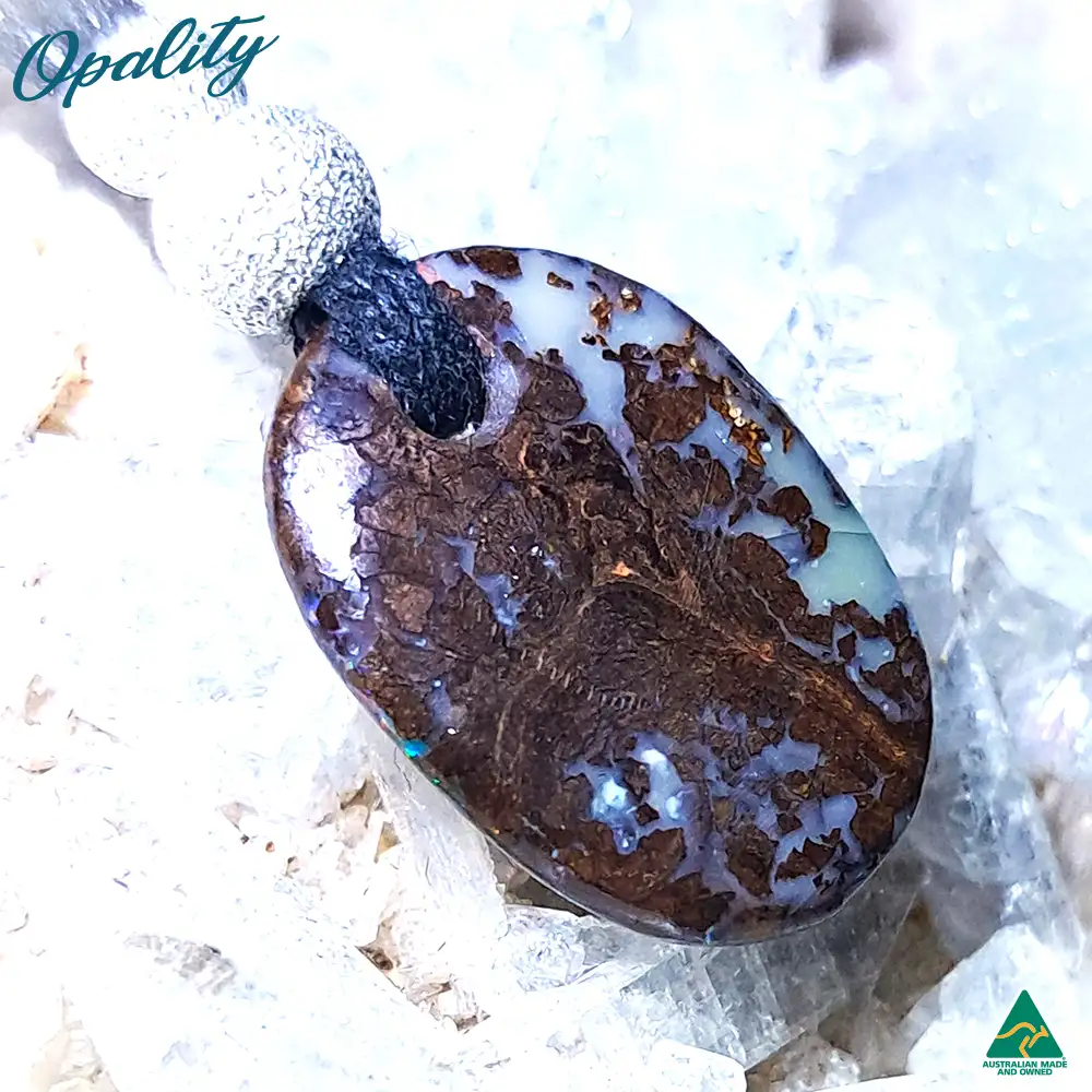 Boulder Opal Double-Sided Drilled Pendant 6.1ct - Image 6