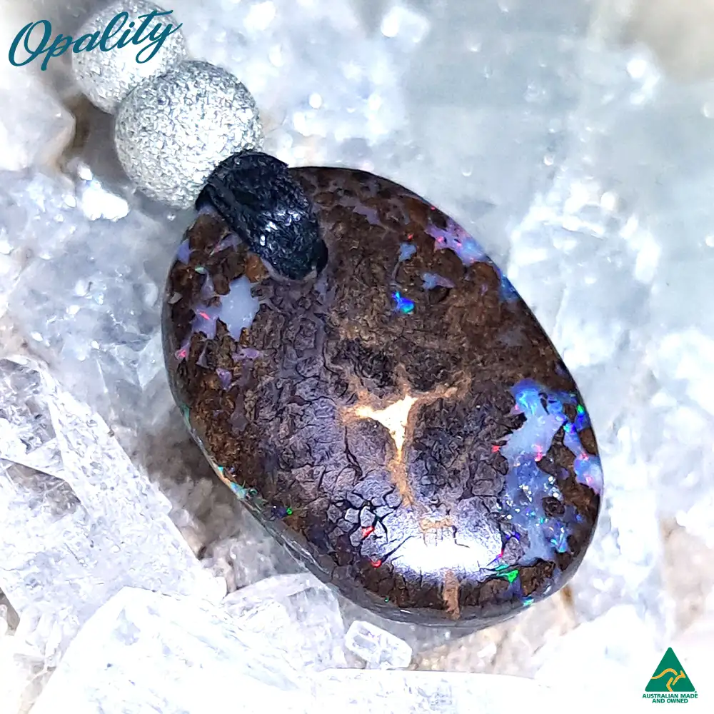 Boulder Opal Double-Sided Drilled Pendant 6.1ct - Image 3