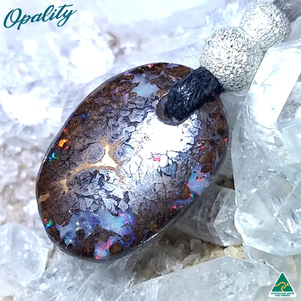 Boulder Opal Double-Sided Drilled Pendant 6.1ct - Image 4
