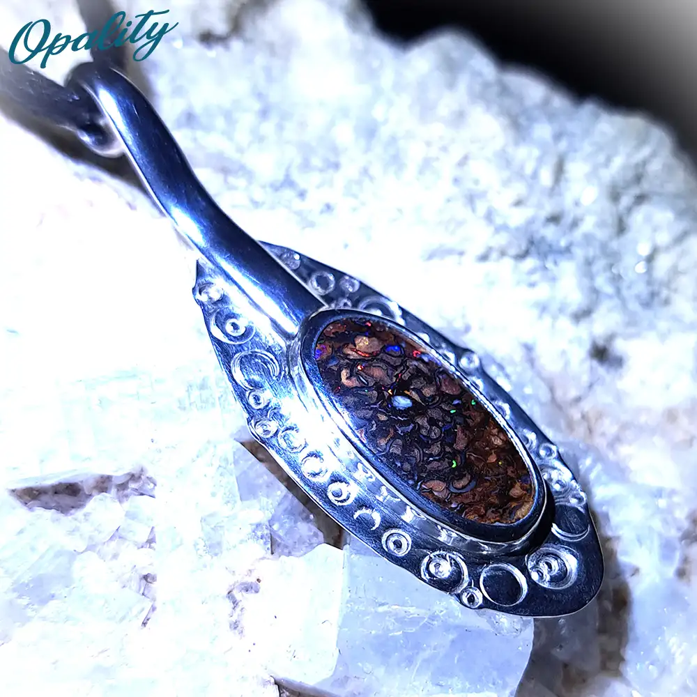 Boulder Opal & Sterling Silver 925 Pendant 4.5ct - Image 2
