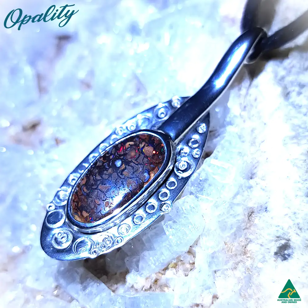 Boulder Opal & Sterling Silver 925 Pendant 4.5ct - Image 4
