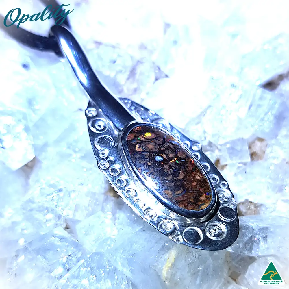 Boulder Opal & Sterling Silver 925 Pendant 4.5ct - Image 7