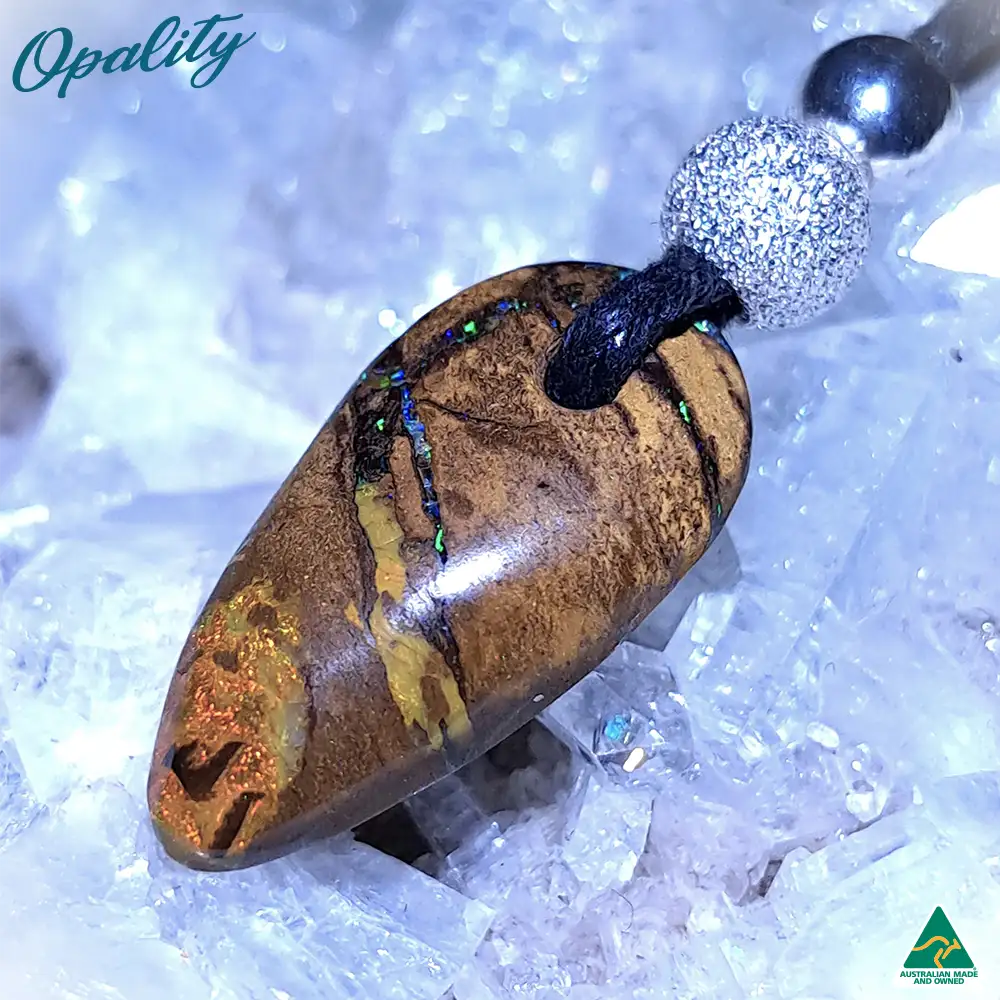 Wood Replacement Opal & 925 Drilled Pendant 7ct - Image 4