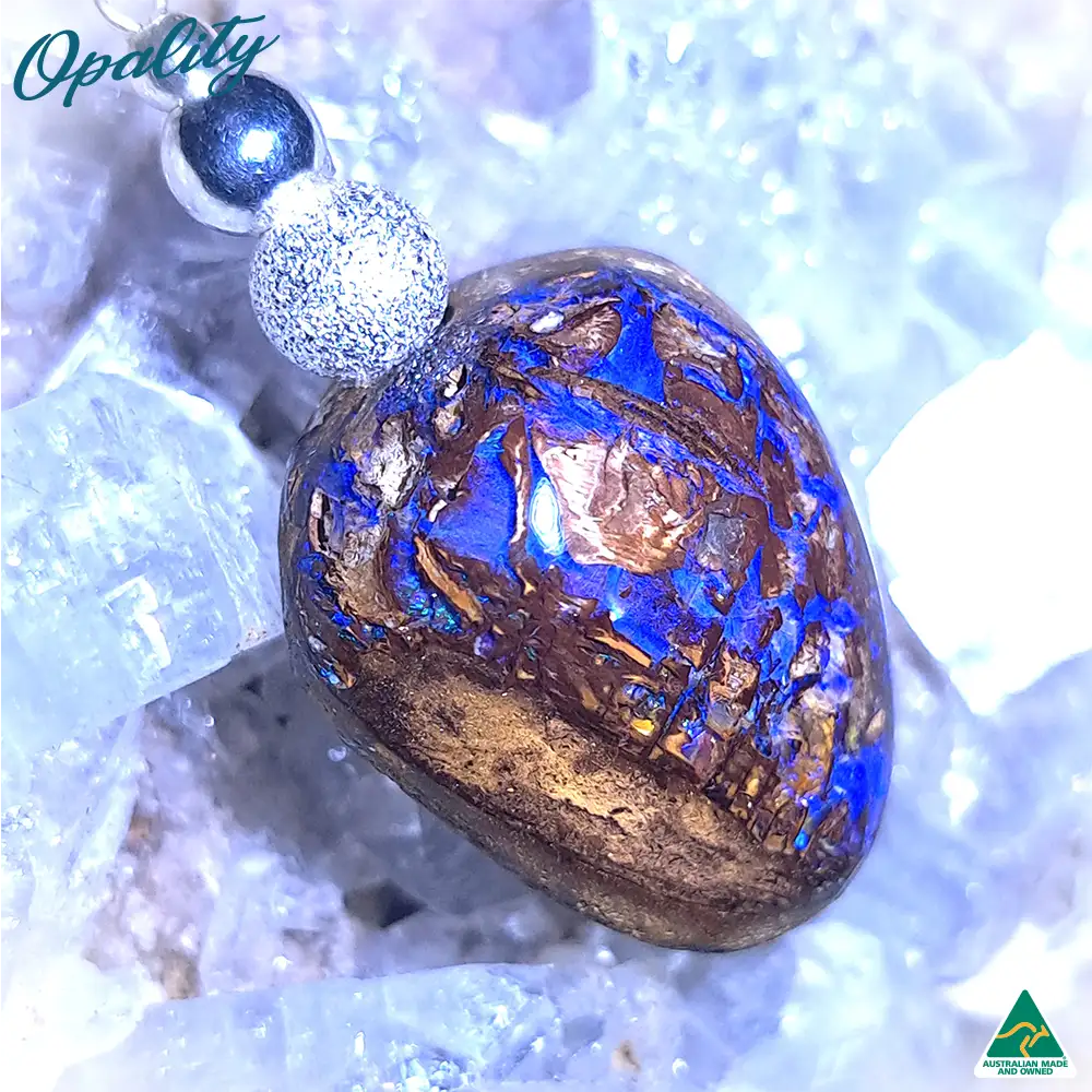 Wood Replacement Opal & 925 Pendant 34ct