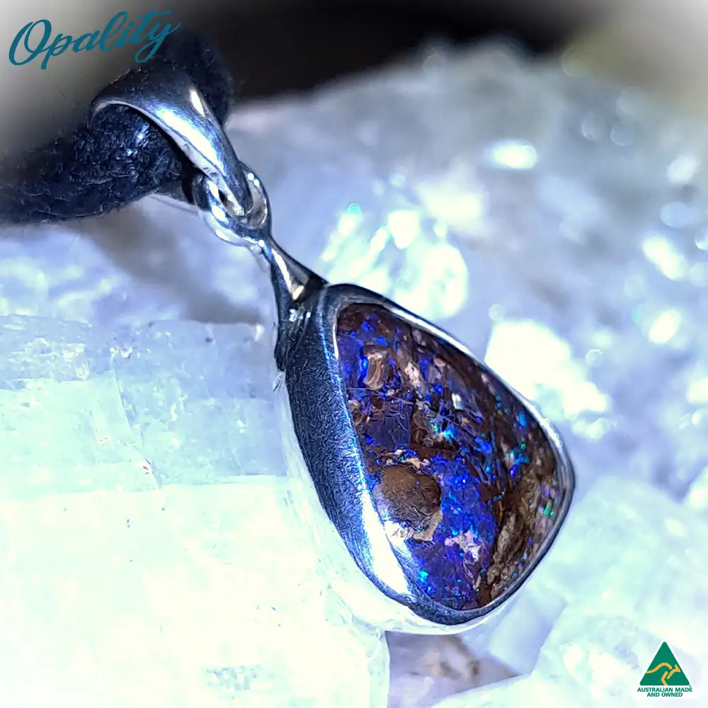 Wood Replacement Opal & Sterling Silver Pendant 4.3ct