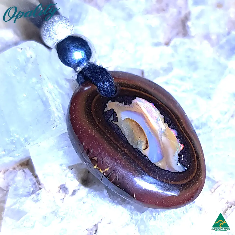 Yowah Nut Boulder Opal & 925 Double-sided Drilled Pendant 9.1ct - Image 3