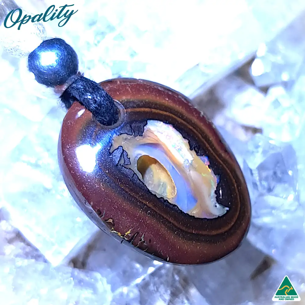 Yowah Nut Boulder Opal & 925 Double-sided Drilled Pendant 9.1ct - Image 6