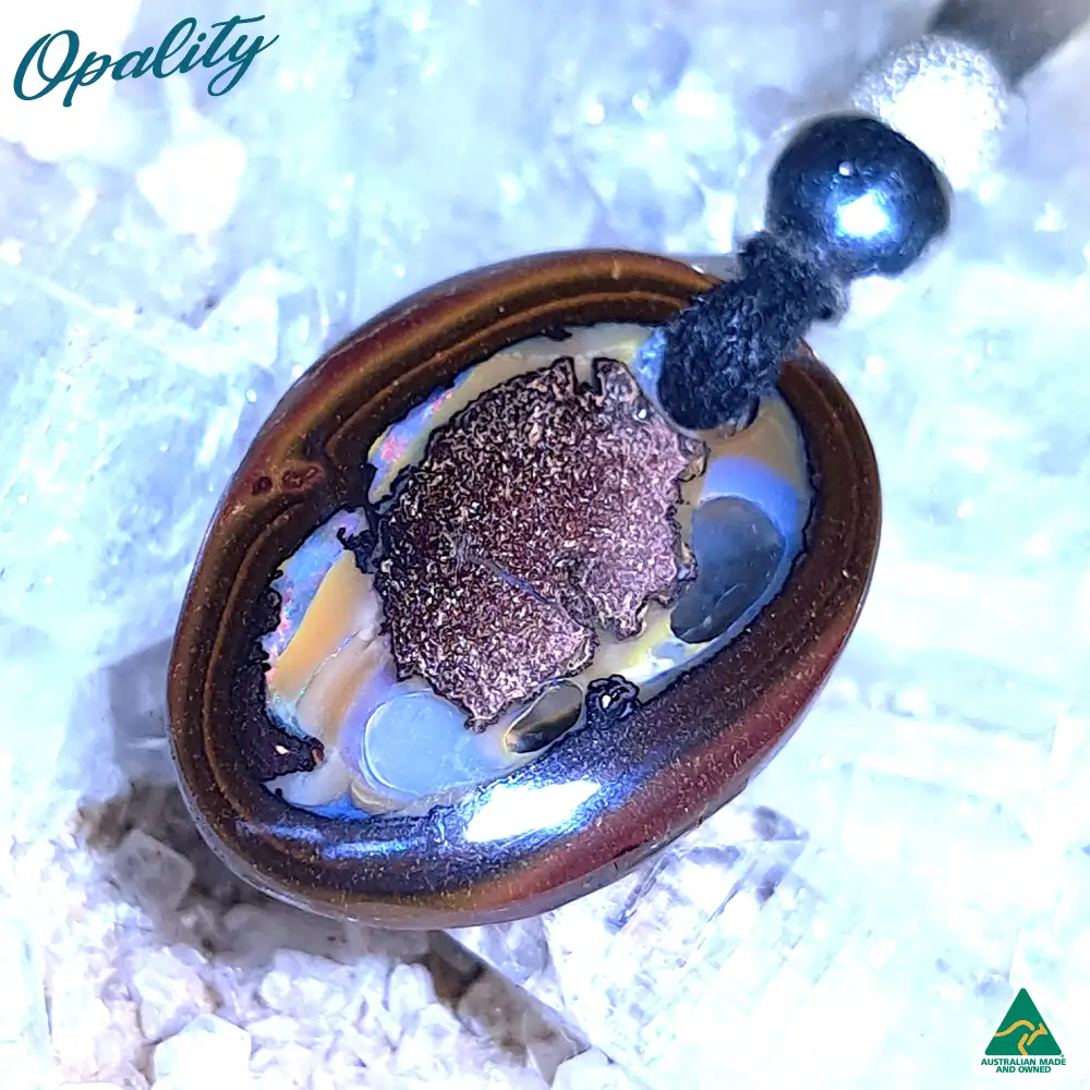 Yowah Nut Boulder Opal & 925 Double-sided Drilled Pendant 9.1ct - Image 8